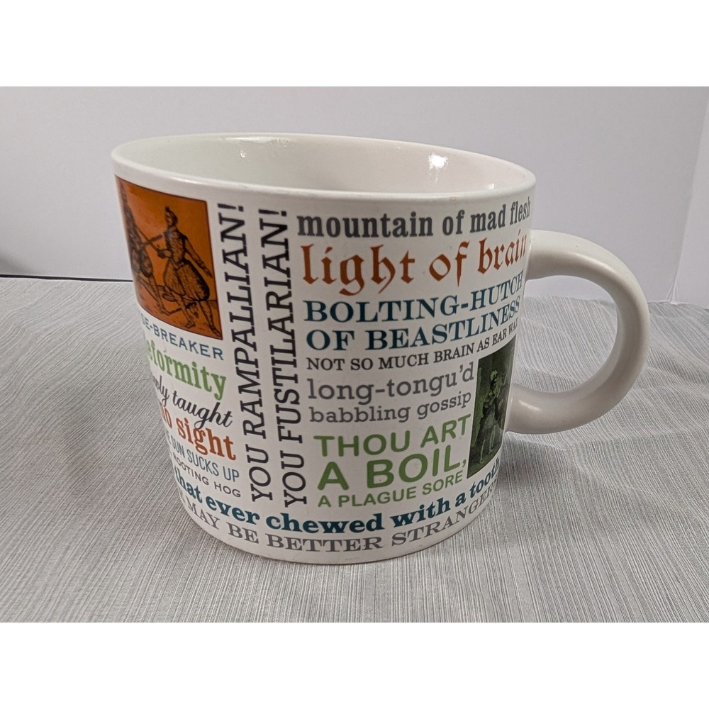 The Unemployed Philosophers Guild Shakespearean Insults Mug 4523 White Ceramic